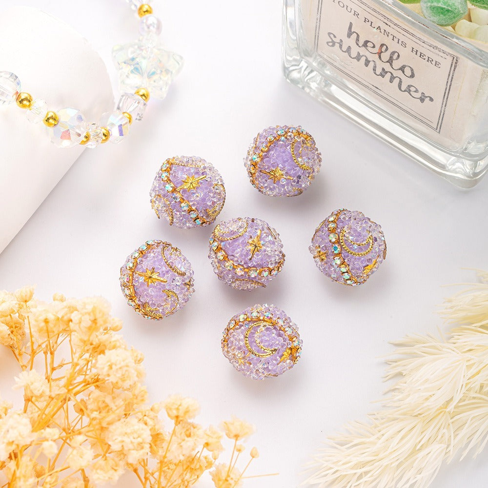 Heavy Star and Moon Rivet Sugar Beads