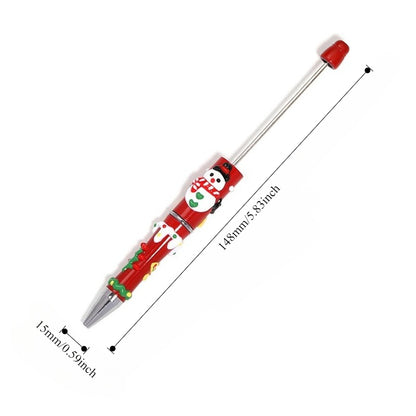 DIY Christmas Hand-painted Cartoon Bead Pen
