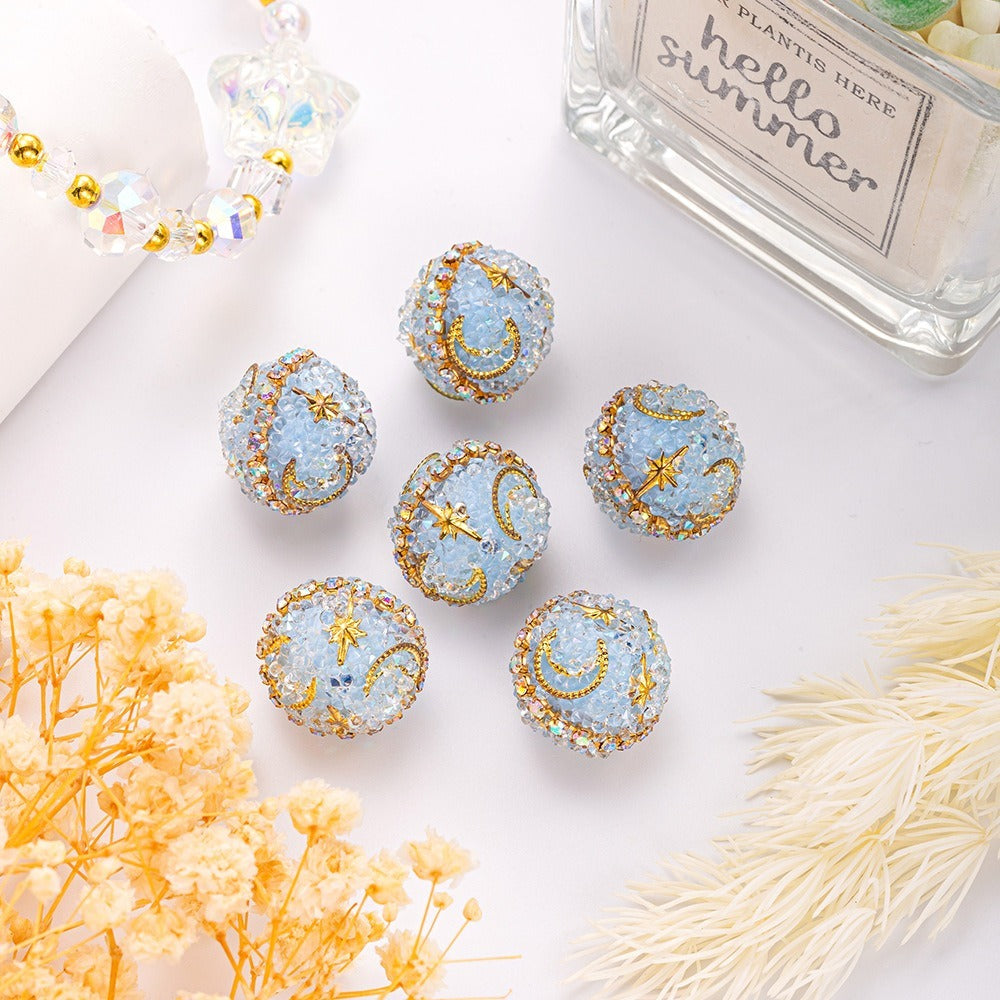 Heavy Star and Moon Rivet Sugar Beads