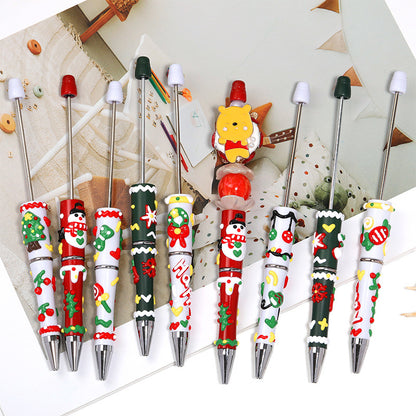 DIY Christmas Hand-painted Cartoon Bead Pen