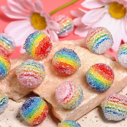 Rainbow striped sugar sparkling rhinestone heavy-duty DIY beading