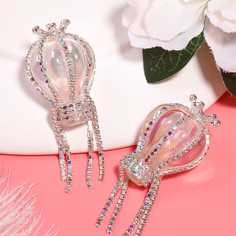 Heavy-duty Crown Hot Air Balloon Rhinestone Chain Jewelry Accessories