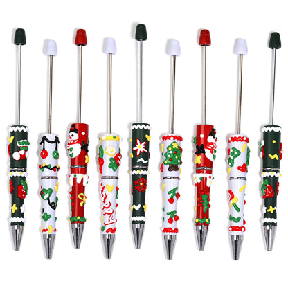 DIY Christmas Hand-painted Cartoon Bead Pen