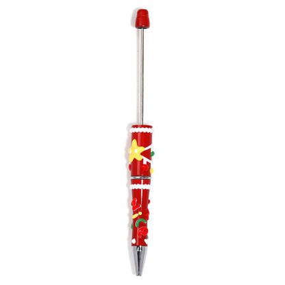DIY Christmas Hand-painted Cartoon Bead Pen