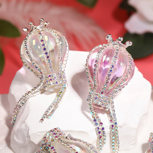 Heavy-duty Crown Hot Air Balloon Rhinestone Chain Jewelry Accessories