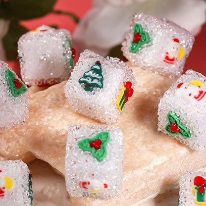 Christmas DIY accessories rhinestone sugar beads square beads DIY components loose beads