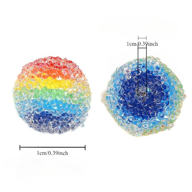 Rainbow striped sugar sparkling rhinestone heavy-duty DIY beading